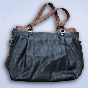 Clarks Black and Brown Leather Purse‎ with Removable Clutch